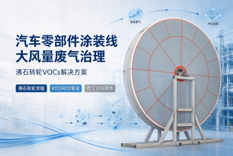 汽车零部件涂装线大风量废气治理，沸石转轮 VOCs 解决方案